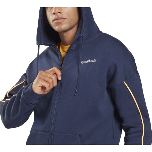 Reebok Te Piping Hoodie vīriešu džemperis, zils