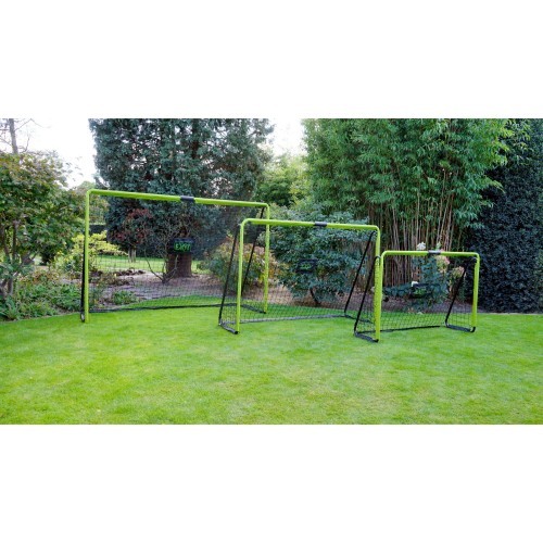 Bērnu futbola vārti EXIT Tempo Steel 240x160 cm, zaļi/melni