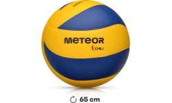 Volejbola bumba Meteor Chili PU, 5. izmērs, dzeltena/zila