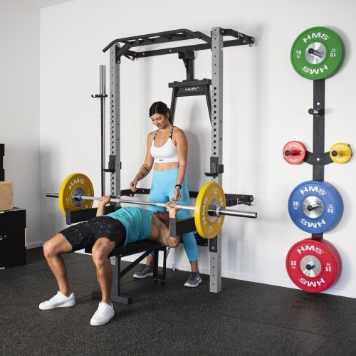 KLT22 MULTIFUNCTIONAL FOLDING POWER RACK SILVER HMS