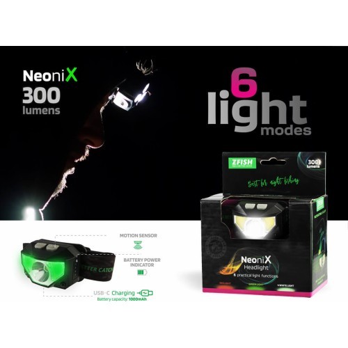 Galvas lukturis ZFISH Neonix