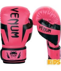 Venum Elite Kids Exclusive bērnu boksa cimdi, fluorescējoši rozā