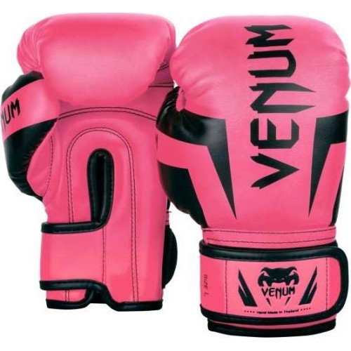 Детские боксёрские перчатки Venum Elite Kids Exclusive, флуоресцентно-розовые