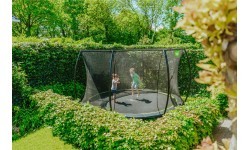 EXIT Silhouette iegremdējamais batuts ø366 cm ar drošības tīklu, melns