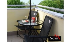 Folding Umbrella Cattara Terst 180cm - Gray