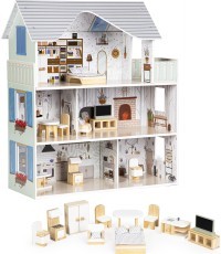 Ecotoys Emma Residence leļļu māja ar mēbelēm