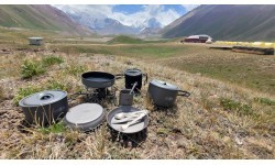 Origin Outdoors galda piederumu komplekts „Titanium"
