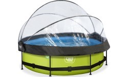 Бассейн EXIT Lime ø300x76см с навесом и фильтром с насосом - зеленый