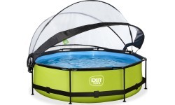 Baseins EXIT Lime ø300x76cm ar jumtiņu un filtru ar sūkni - zaļš