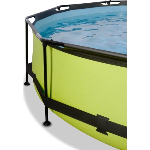 Baseins EXIT Lime ø300x76cm ar jumtiņu un filtru ar sūkni - zaļš