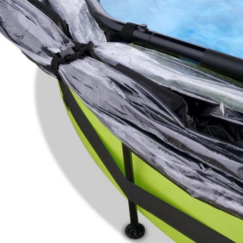 Baseins EXIT Lime ø300x76cm ar jumtiņu un filtru ar sūkni - zaļš