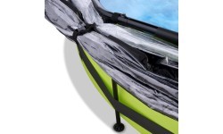 Бассейн EXIT Lime ø300x76см с навесом и фильтром с насосом - зеленый