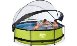 Baseins EXIT Lime ø300x76cm ar jumtiņu un filtru ar sūkni - zaļš