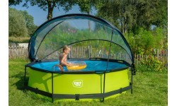 Baseins EXIT Lime ø300x76cm ar jumtiņu un filtru ar sūkni - zaļš