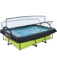 Бассейн EXIT Lime 300x200x65 см с куполом и фильтр-насосом, зелёный