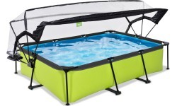Бассейн EXIT Lime 300x200x65 см с куполом и фильтр-насосом, зелёный