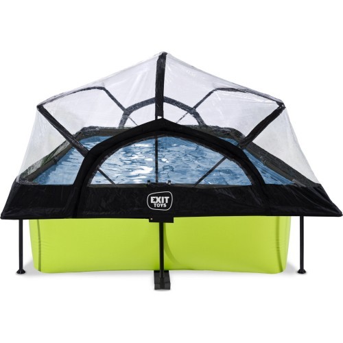 Бассейн EXIT Lime 300x200x65 см с куполом и фильтр-насосом, зелёный