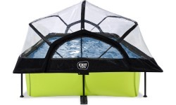 Бассейн EXIT Lime 300x200x65 см с куполом и фильтр-насосом, зелёный