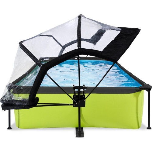 Бассейн EXIT Lime 300x200x65 см с куполом и фильтр-насосом, зелёный