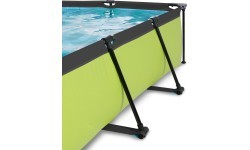 EXIT Lime pool 300x200x65cm with dome and filter pump - green
