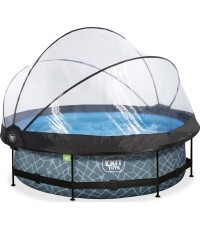 Бассейн EXIT Stone ø300 x 76 см с навесом и насосом с фильтром