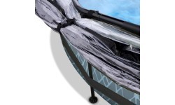 Baseins EXIT Stone ø300 x 76 cm ar jumtiņu un sūkni ar filtru