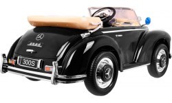 Elektromobilis Mercedes Benz 300S RETRO, melns lakots