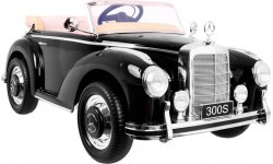 Elektromobilis Mercedes Benz 300S RETRO, melns lakots