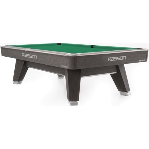 Biljarda galds Pool Rasson ACURRA (MR-SUNG sērija), 9 pēdas, pelēks (Sarum Strand), MATCHROOM kabatu izmērs, Simonis 760 dzelten