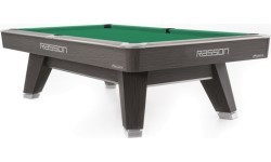 Biljarda galds Pool Rasson ACURRA (MR-SUNG sērija), 9 pēdas, pelēks (Sarum Strand), MATCHROOM kabatu izmērs, Simonis 760 dzelten