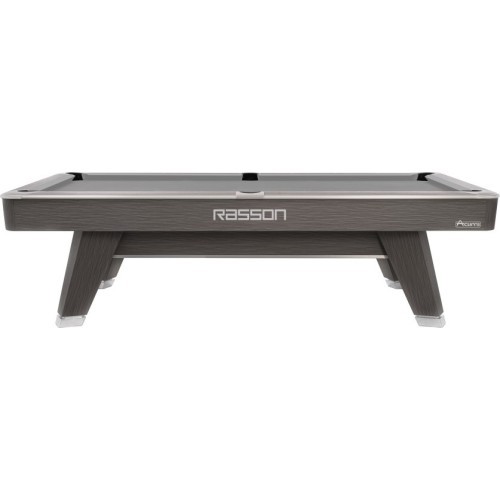 Бильярдный стол Pool Rasson ACURRA (серия MR-SUNG), 9 футов, серый (Sarum Strand), размер луз MATCHROOM, Simonis 760 жёлто-зелён