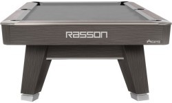 Billiard Table, Pool, Rasson ACURRA (MR-SUNG SERIES), 9 ft., Grey (Sarum Strand), MATCHROOM pocket size, Simonis 760 yellow gree