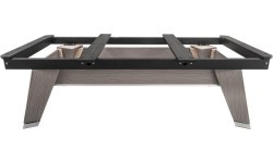 Billiard Table, Pool, Rasson ACURRA (MR-SUNG SERIES), 9 ft., Grey (Sarum Strand), MATCHROOM pocket size, Simonis 760 yellow gree