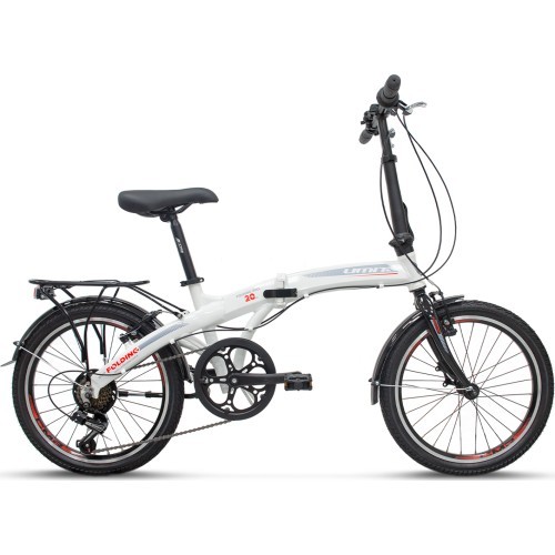 UMIT Folding 20" salokāms velosipēds, 6 ātrumi (balts)
