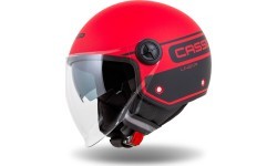 Мотошлем Cassida Handy Plus Linear Pearl матовый красно-черный