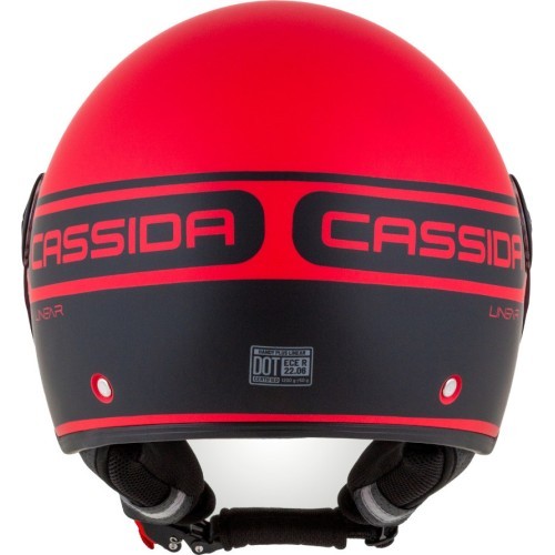 Motorcycle Helmet Cassida Handy Plus Linear Pearl Matte Red/Black