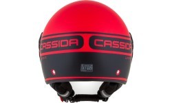 Мотошлем Cassida Handy Plus Linear Pearl матовый красно-черный