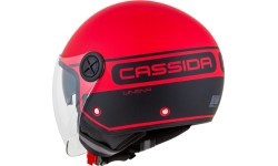 Motorcycle Helmet Cassida Handy Plus Linear Pearl Matte Red/Black