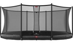 Batuts BERG Grand Favorit InGround 520, pelēks + drošības tīkls Comfort