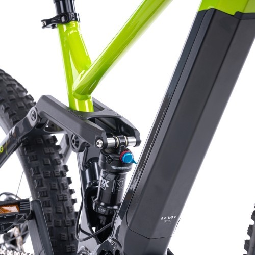 Pilnas balstiekārtas kalnu elektrovelosipēds Levit Svarog BF Overstep 630 29"/27.5" - 2024 - Lime Black Pearl