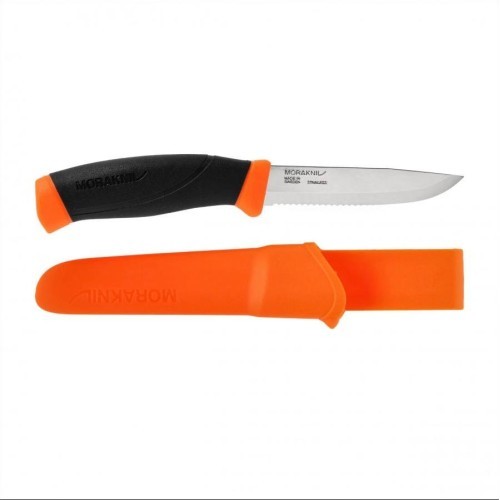 Knife Morakniv Companion F, Serrated, Stainless Steel, Orange