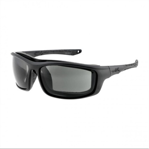 Brilles Wiley X Grid, dūmakaini pelēki lēcas, melni rāmji
