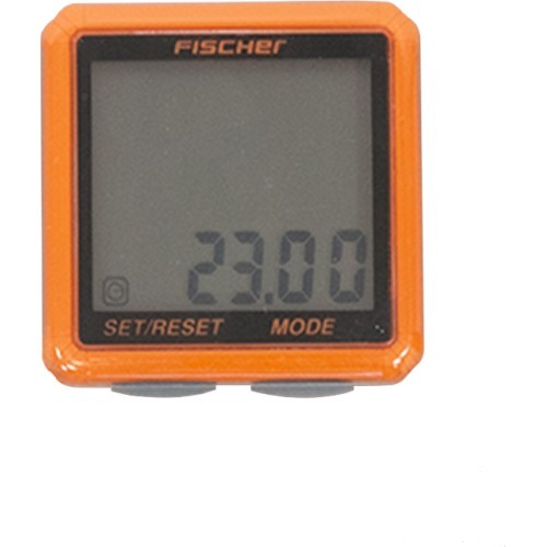 FISCHER Trend bicycle computer, 13 functions, wired, with battery (orange)