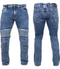 Vīriešu motocikla džinsi BOS Micas - Acid Blue