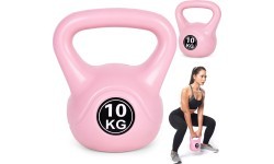 Kettlebell kettle 10kg vingrinājumu hantele bumba fitnesa svars rozā ModernHome