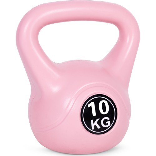 Kettlebell kettle 10kg vingrinājumu hantele bumba fitnesa svars rozā ModernHome
