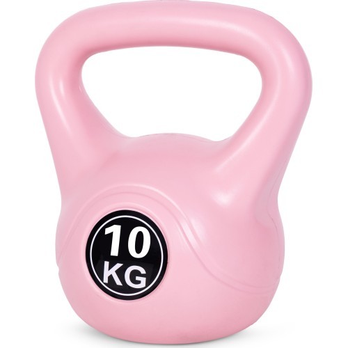 Kettlebell kettle 10kg vingrinājumu hantele bumba fitnesa svars rozā ModernHome