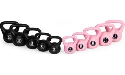 Kettlebell kettle 10kg vingrinājumu hantele bumba fitnesa svars rozā ModernHome