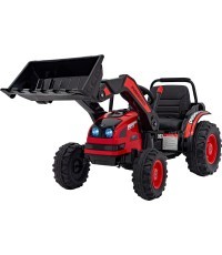 Transportlīdzekļu ekskavators traktors sarkans