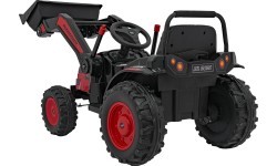 Bērnu elektromobilis ekskavators-traktors, sarkans